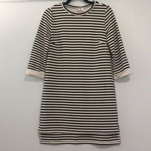 Alya Black and White Striped Dress